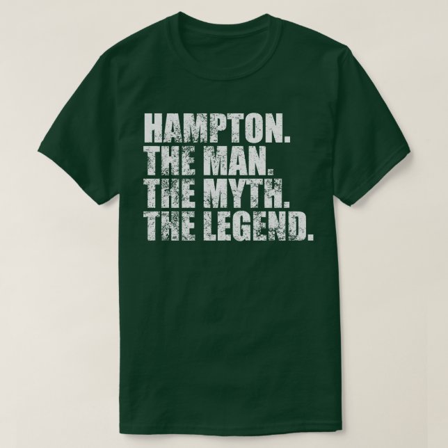 Camiseta Hampton Hampton Nombre de la familia Hampton apell (Diseño del anverso)