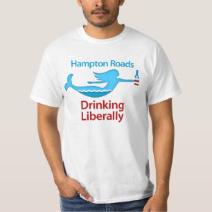Camiseta Hampton Roads que bebe liberalmente alrededor de
