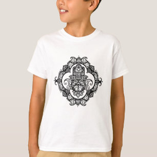 Camiseta Hamsa con Doodle étnico de los ornamentos
