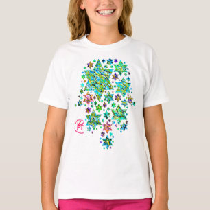 Camiseta Hamsa de arte de las estrellas judías