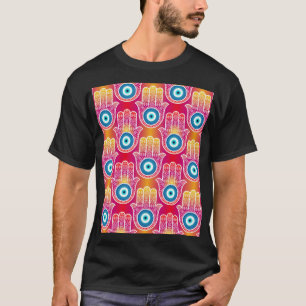 Camiseta Hamsa mística: diseño ornamentado sin fisuras.