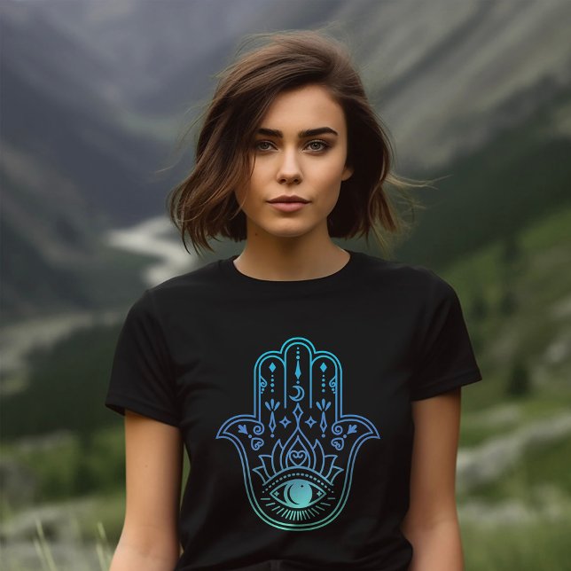 Camiseta Hamsa Ojo o Mano de Fatima Protección de Ojos Malv (Subido por el creador)