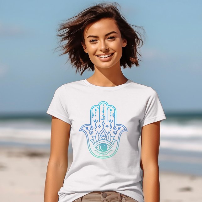 Camiseta Hamsa Ojo o Mano de Fatima Protección de Ojos Malv (Subido por el creador)