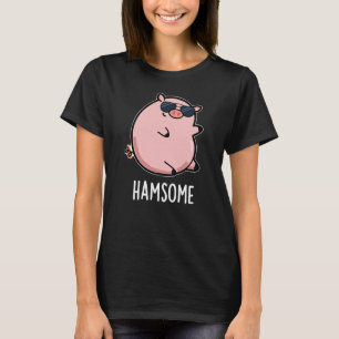 Camiseta Hamsome Funny Pig Pun Dark BG