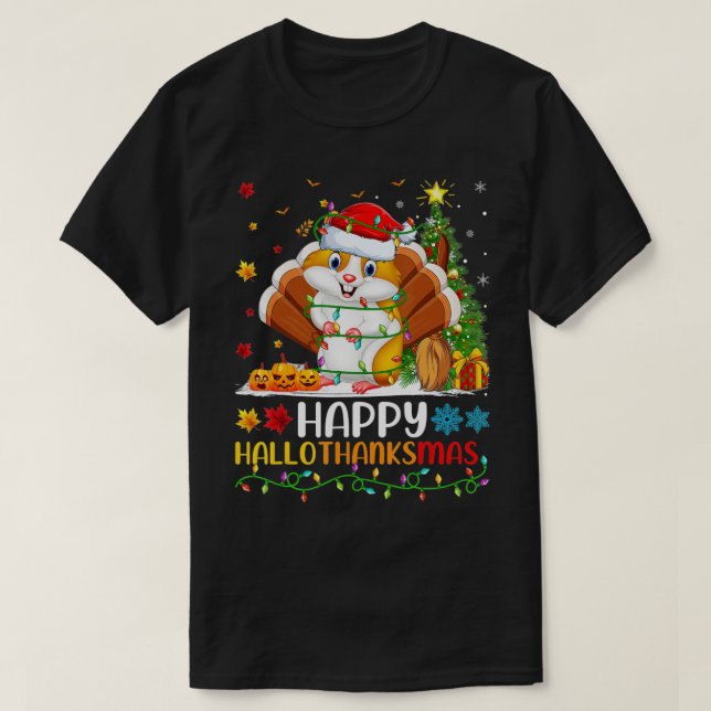 Camiseta Hamster Animal Lover Funny Happy Hamster HelloThan (Diseño del anverso)