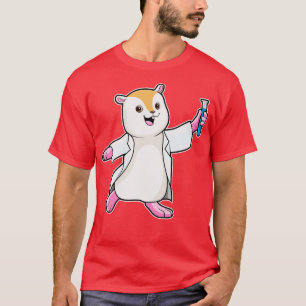 Camiseta Hamster As Scientist With Test Tube 