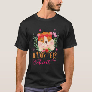 Camiseta Hamster Aunt Cute Flores Hamster Bow Tie Lover Mo