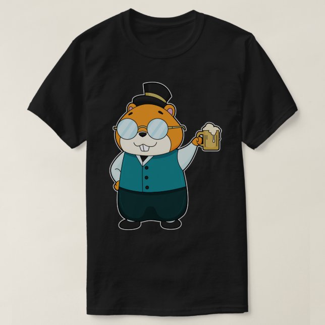 Camiseta Hamster Beer (Diseño del anverso)