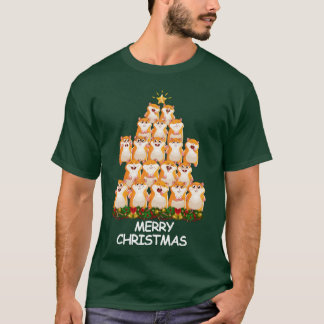Camiseta Hamster Christmasree Merry Christmas