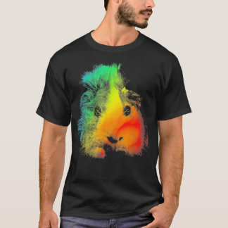 Camiseta HAMSTER Colorido Rainbow Retro