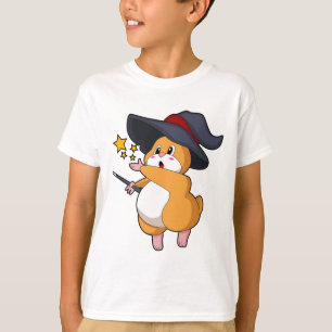 Camiseta Hámster como asistente con varita mágica