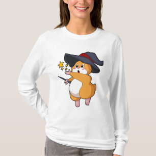 Camiseta Hámster como asistente con varita mágica