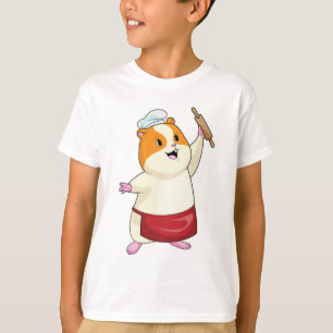 Camiseta Hámster como Baker con rodillo