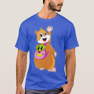 Camiseta Hamster como estudiante con mochila