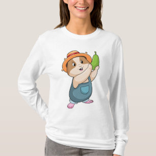Camiseta Hamster como granjero con Zucchini
