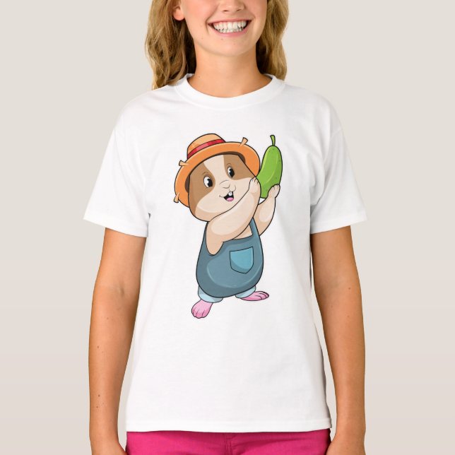 Camiseta Hamster como granjero con Zucchini (Anverso)
