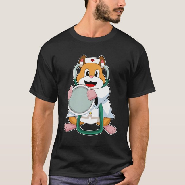 Camiseta Hámster como Médica de Stethoscope.PNG (Anverso)