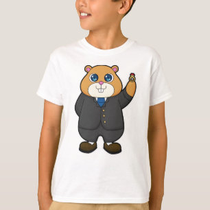 Camiseta Hámster como novio con anillo de boda