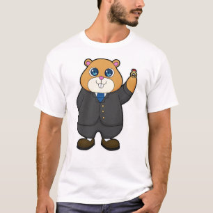 Camiseta Hámster como novio con anillo de boda