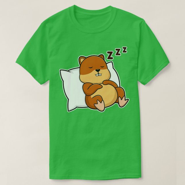 Camiseta Hamster con almohada (Diseño del anverso)