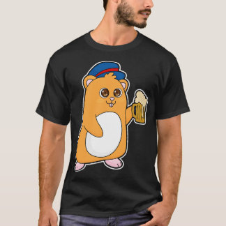 Camiseta Hamster con cerveza