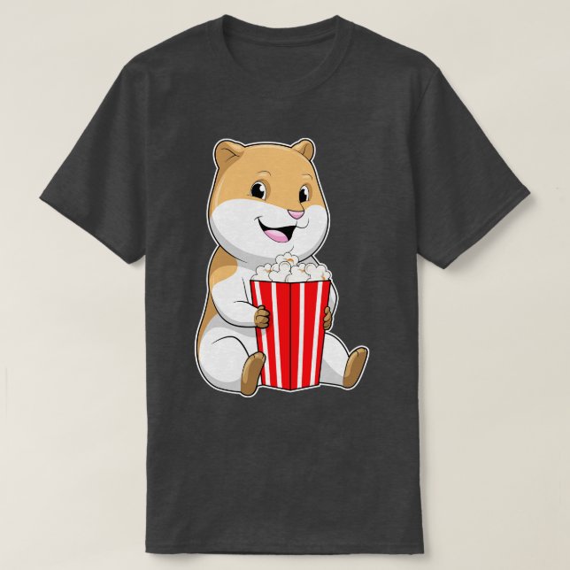 Camiseta Hámster con cono de palomitas de maíz (Diseño del anverso)
