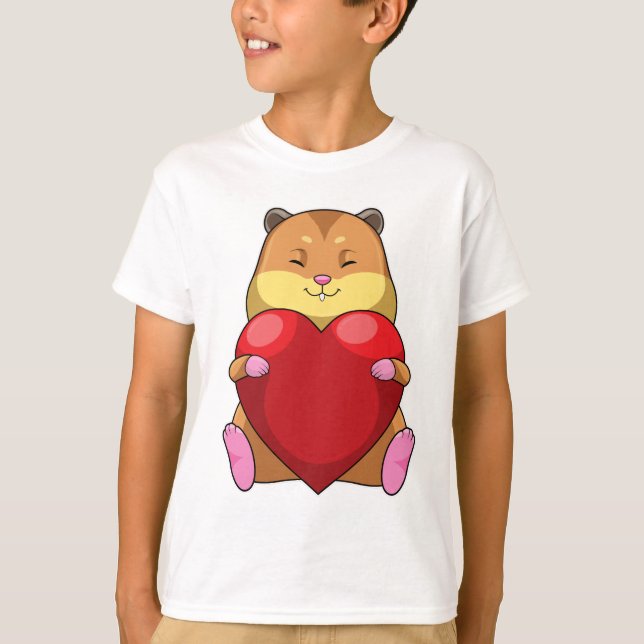Camiseta Hámster con corazón (Anverso)