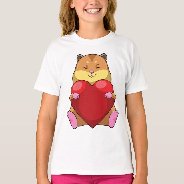 Camiseta Hámster con corazón (Anverso)