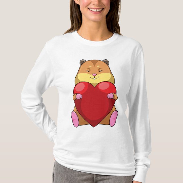 Camiseta Hámster con corazón (Anverso)