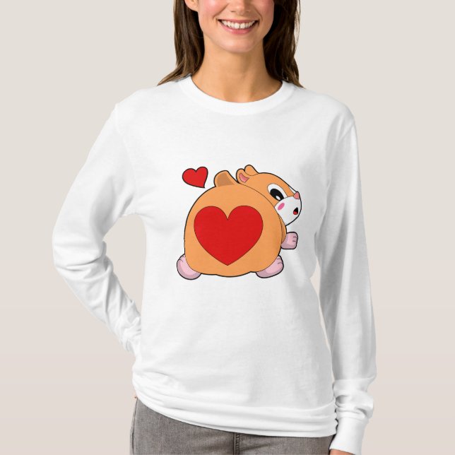 Camiseta Hámster con corazón (Anverso)