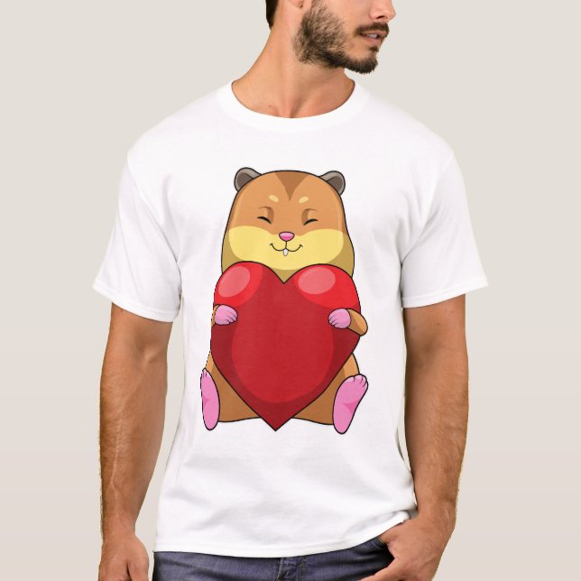 Camiseta Hámster con corazón (Anverso)