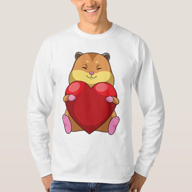 Camiseta Hámster con corazón (Anverso)