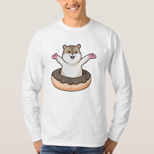 Camiseta Hamster con donut de chocolate (Anverso)