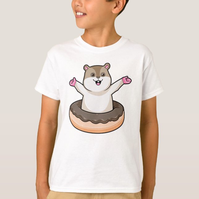 Camiseta Hamster con donut de chocolate (Anverso)