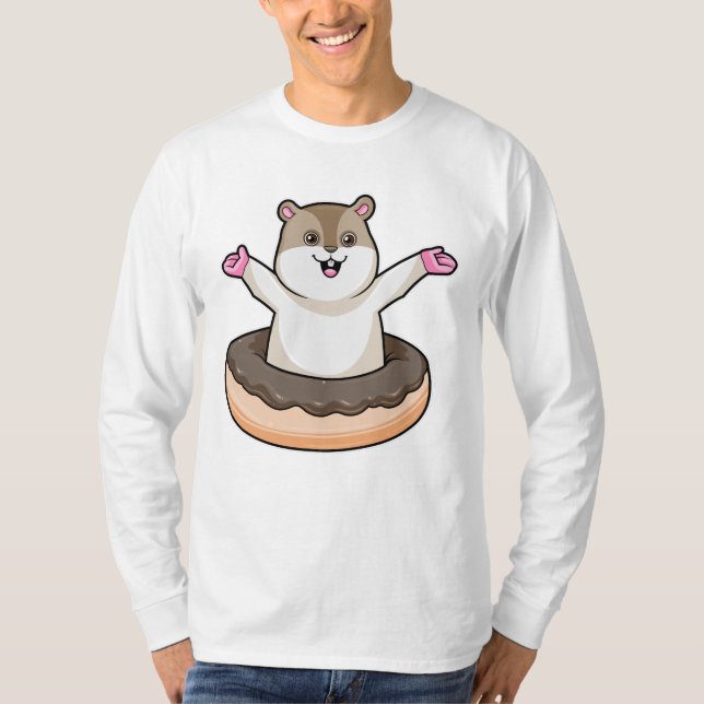 Camiseta Hamster con donut de chocolate (Anverso)