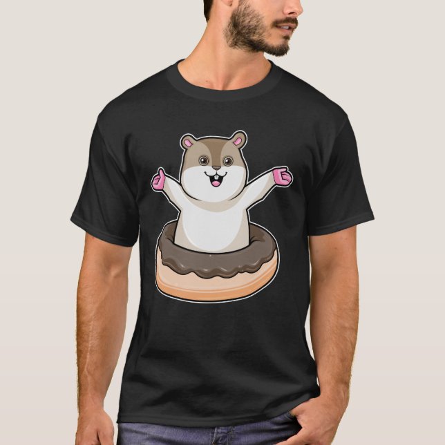 Camiseta Hamster con donut de chocolate (Anverso)