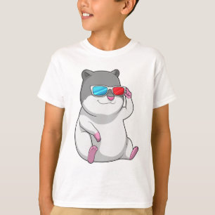 Camiseta Hamster con gafas