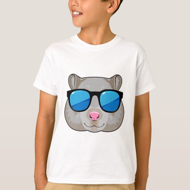 Camiseta Hamster con gafas de sol (Anverso)