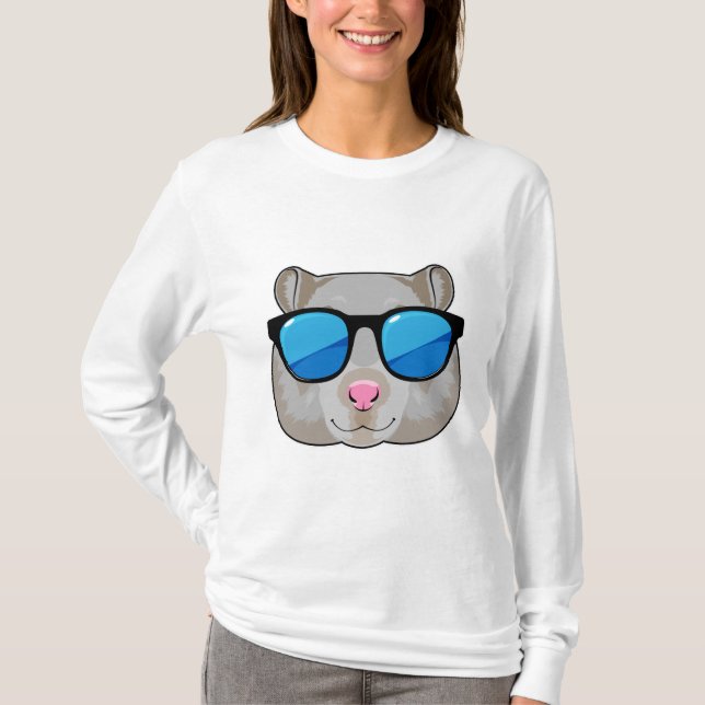 Camiseta Hamster con gafas de sol (Anverso)