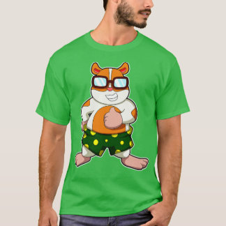 Camiseta Hamster con gafas de sol cortas de colores