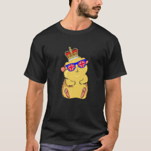 Camiseta Hámster con gafas de sol y corona Inglaterra Reino