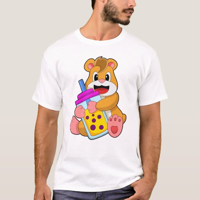 Camiseta Hamster con jugo con botella de bebé (Anverso)