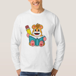 Camiseta Hamster con libro y pluma