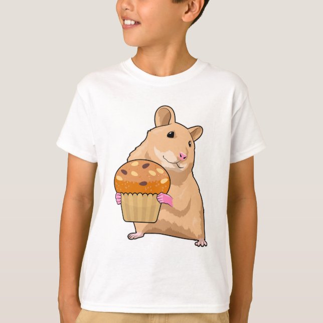 Camiseta Hámster con Muffin (Anverso)