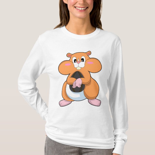 Camiseta Hámster con nuez (Anverso)