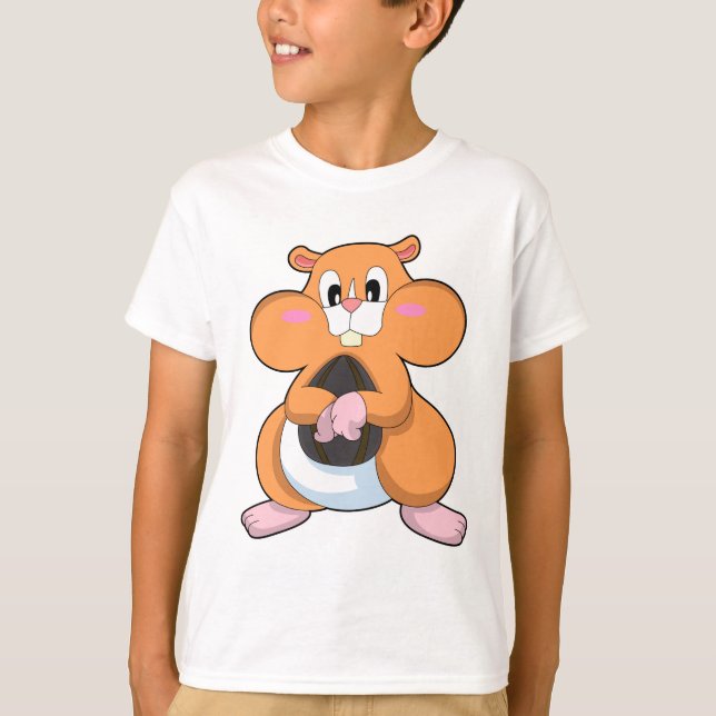 Camiseta Hámster con nuez (Anverso)