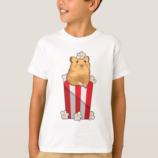 Camiseta Hámster con palomitas de maíz (Anverso)