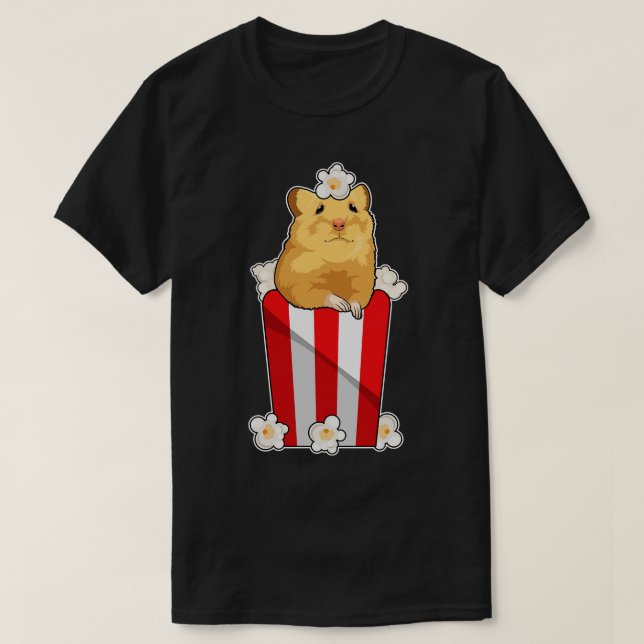 Camiseta Hámster con palomitas de maíz (Diseño del anverso)