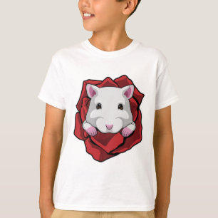 Camiseta Hámster con Rosa