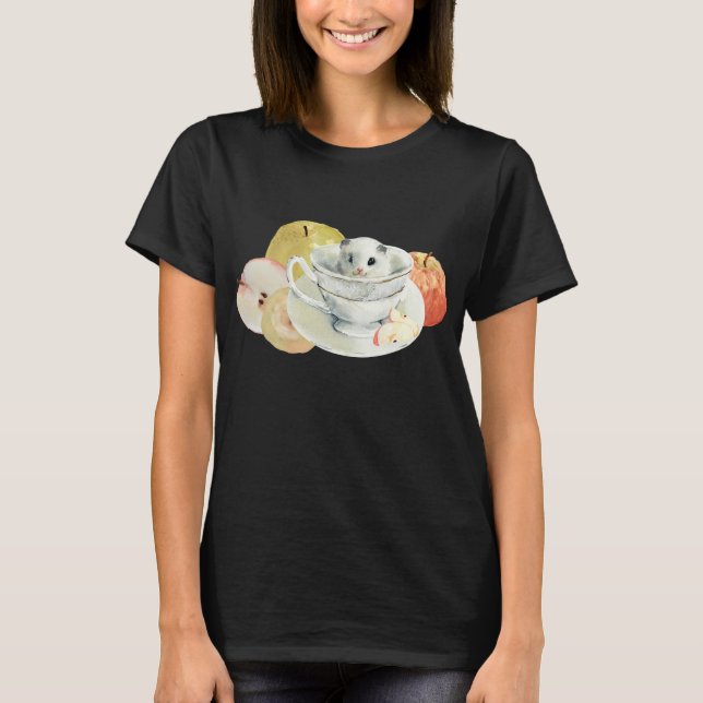 Camiseta Hamster De Apple En Teacup Yummy Fruit Food Sweet  (Anverso)
